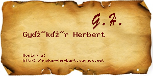 Gyökér Herbert névjegykártya